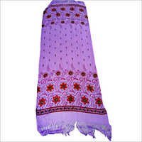 Designer Print Stole - Polyester, 70x24 Inch, Purple | Lightweight, Floral Jacquard, Colorfast, Durable, Soft, Elegant