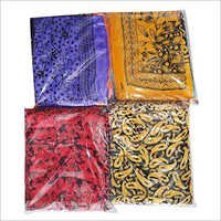 Blue Polyester Printed Scarves