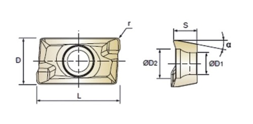 Ya702 Insert Milling - Apkt