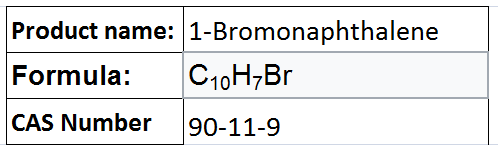 1-Bromonaphthalene - Colorless Liquid, C10H7Br, Boiling Point 281°C | Versatile Naphthalene Derivative Precursor