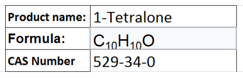 1-Tetralone - CââHââO Boiling Point 235-237Â°C Density 1.06 g/mL | Ketone Derivative Tetralin Base High Purity Versatile Use
