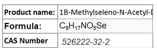 1├Г┬О├В┬Т-Methylseleno-N-Acetyl-D-Galactosamine - White Powder, Water Soluble | Selenium Source, Amino Sugar, Research Reagent