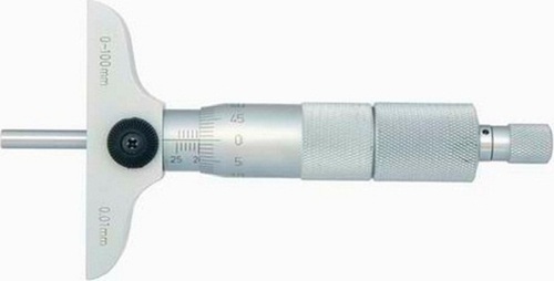 Depth Micrometer - Range 0-100 mm, Resolution 0.01 mm, Weight 0.75 Kg | Accurate Measurement Tool for Precision Engineering