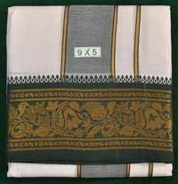 Cotton Dhoti - Premium Quality Cotton, Elegant White With Border, Fashionable For Special Occasions And Festivals