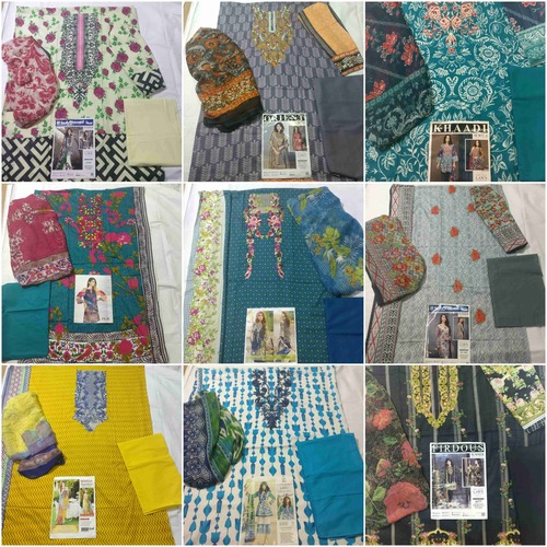 embroidery suit with chiffon dupatta