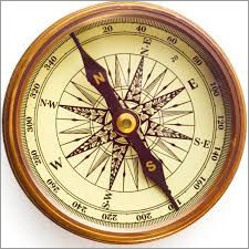 Cream And Brown Antique Nautical Compasses