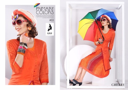 Orange Kaya Kurti Manufacturer