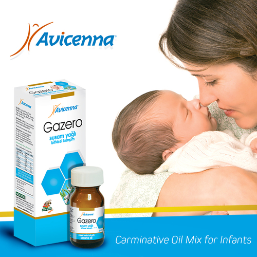 GAZERO Carminative Oil - 20ml Natural Herbal Gas Remover Mix for Infants | Anti-flatulent Liquid with Self Dropper Design, Promotes Comfortable Sleep