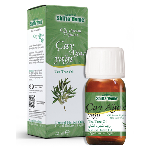 Tea Tree Oil - 20ml Glass Bottle, Light Brown | Antibacterial, Antimicrobial, Antifungal, Wound Healing, Skin Purifying