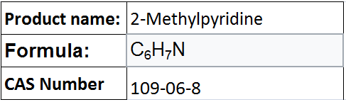 2-Methylpyridine - CAS 109-06-8, BP 144°C, Purity 99% | High Purity, Versatile Use, Chemical Synthesis, Agrichemical Use