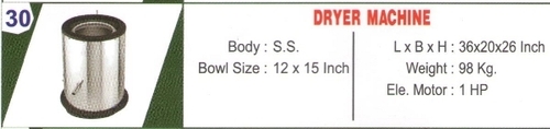 vegetable dryer machine