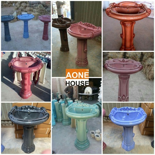 Rustic Color Design Wash Basin Pedestal