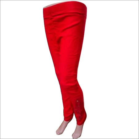Pach Lamlam Jeggings - Cotton Blend Size L/M/XL/XXL Red | Washable Casual Dress Type Plain Pattern Suitable for Rainy Spring Summer Winter