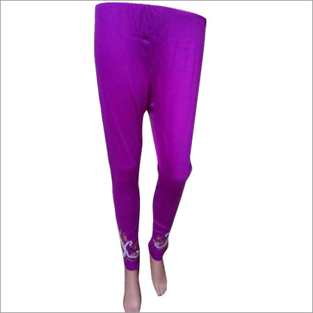 Bottom Diamond Leggings - Cotton L/XL/XXL Size Purple | Breathable Plain Pattern Indian Ethnic Inspiration