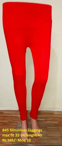 Slimless Leggings - Cotton | 40cm Length Casual Design Breathable Fit Orange Color Sizes: L XL XXL
