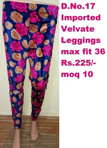 Velvet Leggings - Velvet XL/XXL/L Multi Color Printed | Breathable Fabric Perfect for Summer Wear