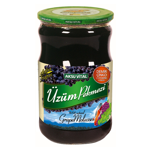 Regular Grape Molasses 450 gr - Glass Jar, Dark Purple | Natural Sweetener, Rich in Antioxidants, Source of Iron