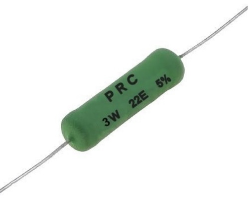 Wire Wound Resistors (Silicone Coated) - 4x4x12 mm | Imported Ni-Cr Wire, Spot Welded Contacts, Low Temperature Coefficient, 3W Power