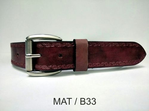 Redish Brown Red Leather Belt