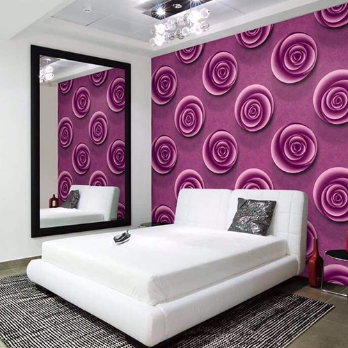 Classy Purple Floral Wallpaper