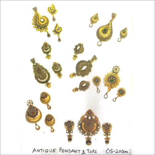 Antique Pendant Set - 22 Carat Yellow Gold, Royalty Inspired Design, 15-20 Grams Weight