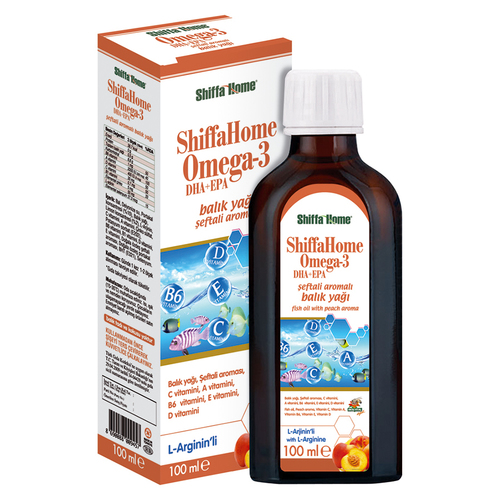 Omega 3 Syrup for Kids 150 ml with L- ARGININE Peach Flavored