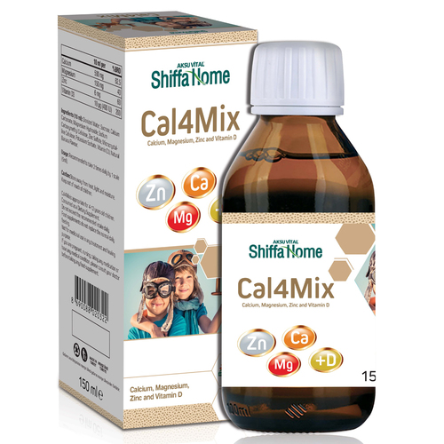 Calcium Magnesium Zinc Vitamin D3 Syrup for Kids Oral Liquid for Bones Cal4mix Syrup