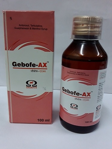 Ambroxol 30 mg+Guaiphenesin 100mg+Terbutaline 2.5 mg + Menthol 2.5mg/5ml