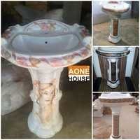 Multi Color Sticker Design Wash Basin Pedestal