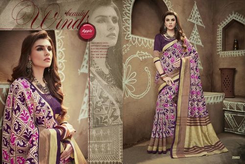 Silk Ikkat Printed Saree