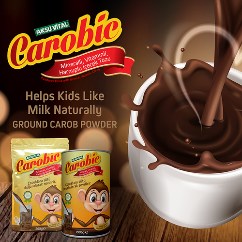 Instant powder drink Carob Milk Drink for Children CAROBIC Instant Beverage ...