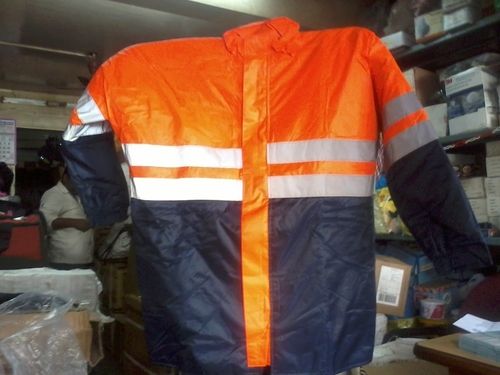 Cold Room Jacket - Polyester Fabric, Heavy Taffeta Lining, Free Size, Blue | Reflective Design for -25Â°C Weather