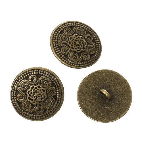 Round Copper Blazer Button