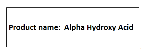 Alpha Hydroxy Acid