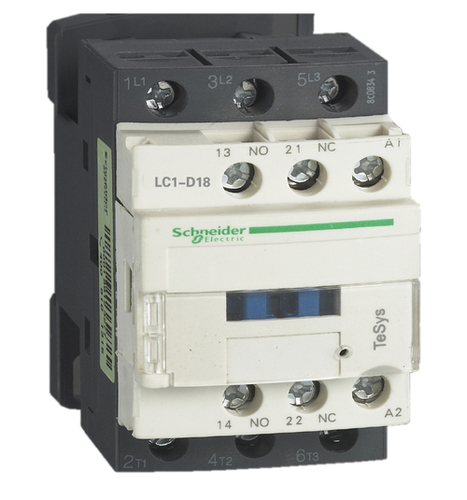 DC Contactor - 3.8x3.3x2.3 inches, 24 VDC Coil, 9KW Motor, 32A, 3 Phase | 1NO+1NC Auxiliary Contacts, Reliable Switching, Compact Design
