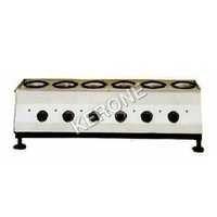 Soxhlet Extraction Heater - Cast Aluminum, 6 Plates | 300 Watts Power Supply, Double Retort Rods, Ambient To 300°c Temperature Range, Energy Controls