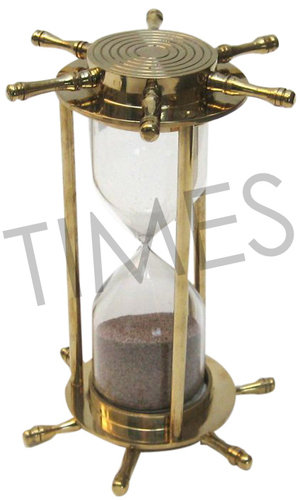 Antique Nautical Ship Wheel Sand Timer