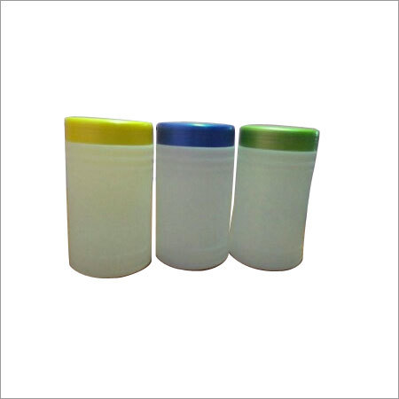 White Plastic Jar - Plastic, 75-100mm Diameter x 100-150mm Height, White | Wide Mouth, Screw-On Lid, Lightweight, Durable, Versatile Use