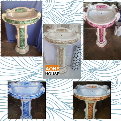 Sticker Design Wash Basin Pedestal