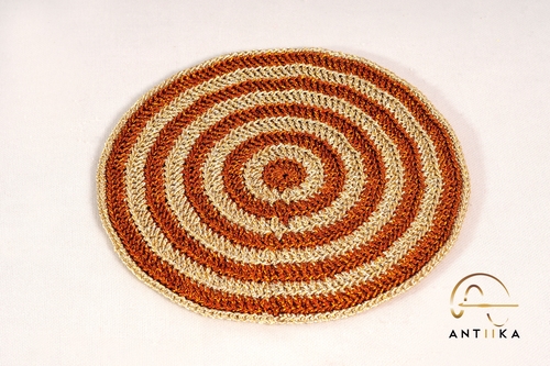 Crochet Golden Brown Table Cloth