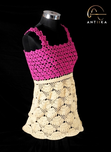 Crochet Tops - Cotton Yarn, 36x40cm, Pink | Comfortable Fit, Durable, Handmade Quality, Soft Material, Stylish Design, Unique Style, Versatile