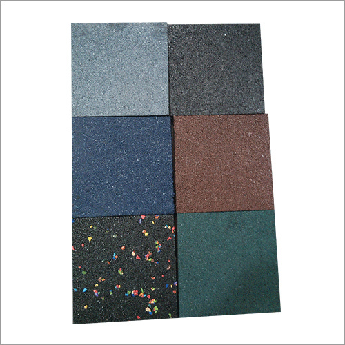 Tiles - Rubber, 20x20 Inch, Mixed Colors | Interlocking Pattern, Shock Absorbent, Non-Slippery, Impact Resistant, Easy to Clean