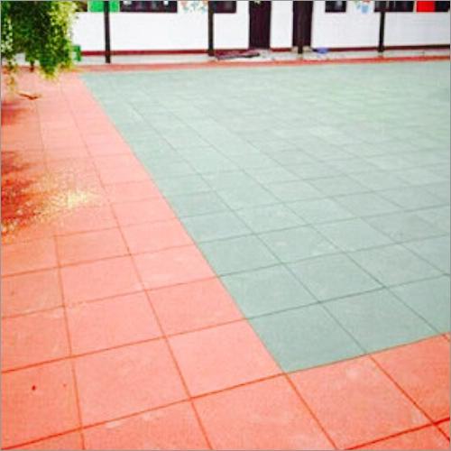 Play Area Tile - Rubber, 20 x 20 Inch, 10 - 30 mm Thickness | UV Stable, Non-Slip, Shock-Absorbing, Breakage Resistant, Interlocking Patterns