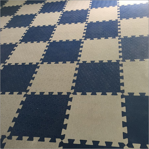 PVC Interlocking Tile Sheet - 20 x 20 Inch, Blues & Whites | Shock Absorbent, Non-Slippery Surface, Chemical & Thermal Resistant, Long Lasting Colorfastness