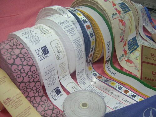 White Fabric Roll Label