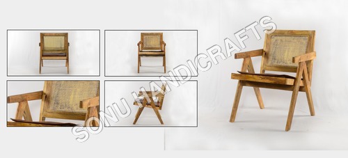 Wooden Sofa With Cane Seat