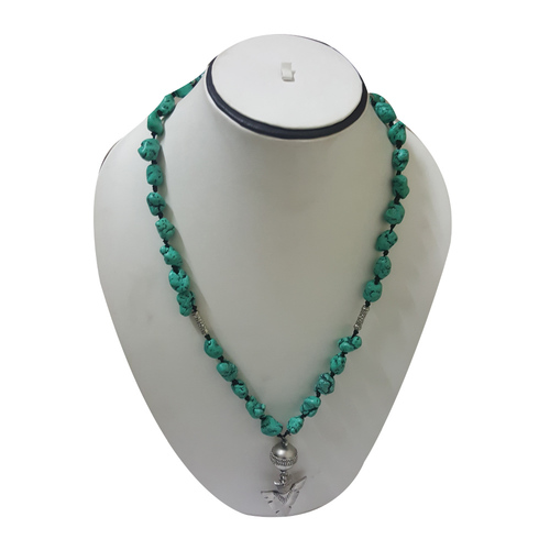Green Glass stone Beaded Necklace