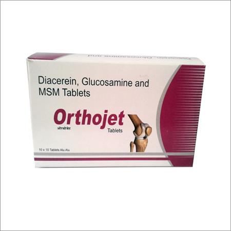 Orthojet - Aluminum Blister 10x10 Tablets | Diacerein, Glucosamine, MSM, Joint Pain Relief, Arthritic Relief