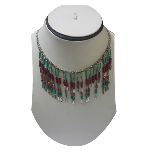*Multiple Glass Seed Beads Handmade Beaded Necklace