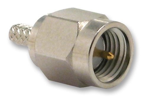RF COAXIAL SMA STRAIGHT PLUG - Brass Body, Crimp Termination, RG58 Compatible, 50 Ohm Impedance, 12.4GHz Frequency Capacity, 9g Weight